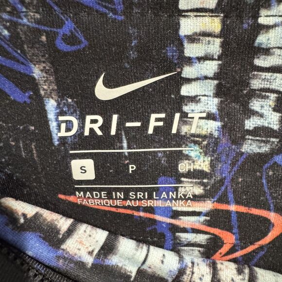 Nike Leggings Women's Small Blue Dri-Fit Abstract Print Athletic Gym Pants - Picture 3 of 10